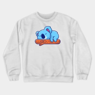 Cute Koala Sleeping On Tree Crewneck Sweatshirt